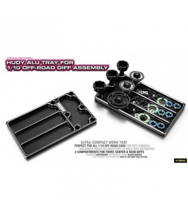 BANDEJA HUDY ALUMINIO 1/10 OFF-ROAD DIFF ASSEMBLY