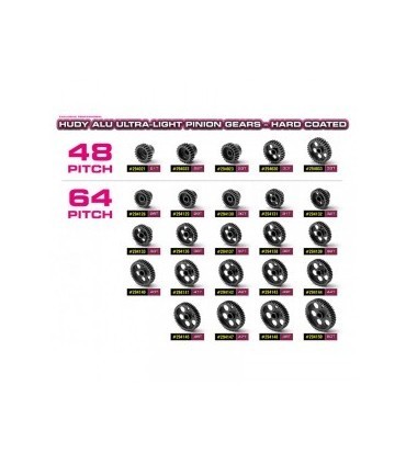 ALU ULTRA-LIGHT PINION GEAR - HARD COATED - 47T / 64