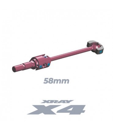 X4 ECS DRIVE SHAFT 58MM - HUDY SPRING STEEL - SET