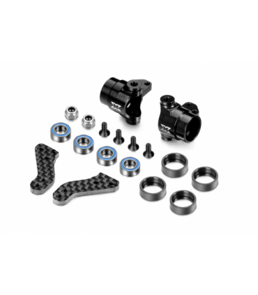 ALU STEERING BLOCKS WITH GRAPHITE EXTENSION PLATES - SET