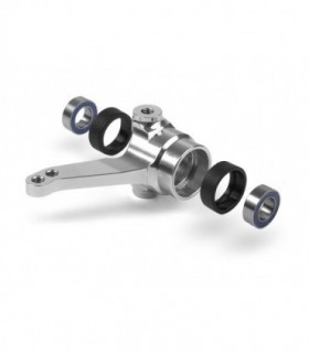 ALU STEERING BLOCK WITH BEARINGS - ORANGE