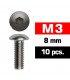 TORNILLOS M3x8mm BOTON (10u.)