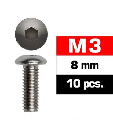 TORNILLOS M3x8mm BOTON (10u.)
