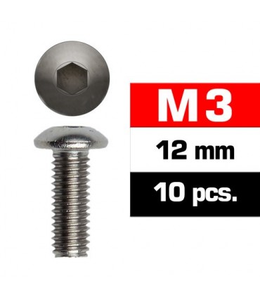 TORNILLOS M3x12mm BOTON (10u.)