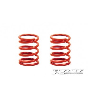 XRAY SPRING-SET D-1.9 (35 LB) LIGHT-RED - HARD - REAR (2)