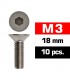 TORNILLOS M3x18mm AVELLANADO (10u.)