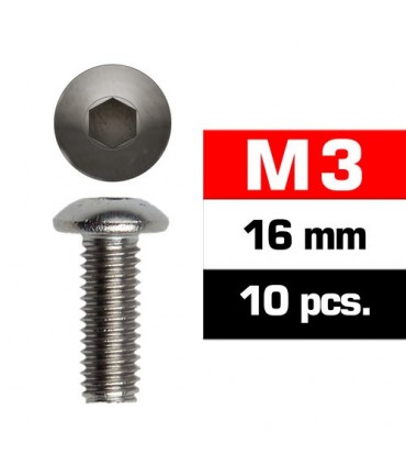 TORNILLOS M3x16mm BOTON (10u.)