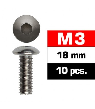 TORNILLOS M3x18mm BOTON (10u.)