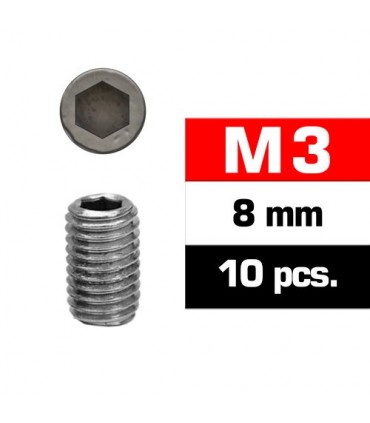 TORNILLOS M3x8mm PRISIONEROS (10u.)
