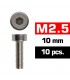 TORNILLOS M2.5x10mm CILINDRICO (10u.)