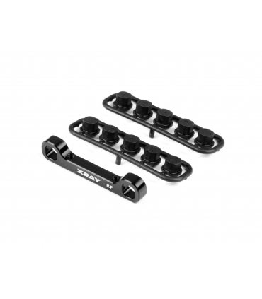 GT’22 ALU REAR LOWER SUSP. HOLDER - FRONT - SQUARE ADJ. ROLL-C.