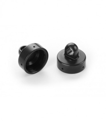 TUERCA DE AMORTIGUADOR XB8 ALU 4x ORIFICIO DE PURGA - NEGRO (2)