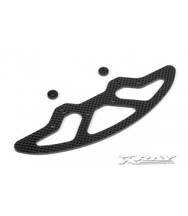 X10 GRAPHITE 2.5MM FRONT BUMPER & SHIMS - V2