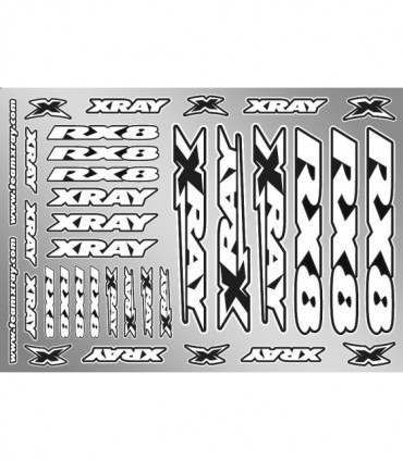 PEGATINAS CARROCERIA XRAY RX8 - BLANCO