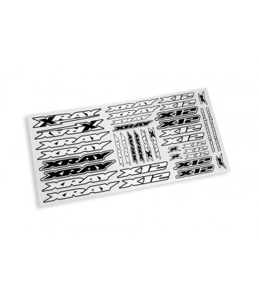 PEGATINAS CARROCERIA XRAY X12 - BLANCO - V2