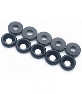 ARANDELA ALUMINIO CONICA - NEGRA (10)