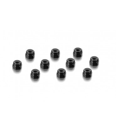 TUERCA ALUMINIO M3 - NEGRA (10)