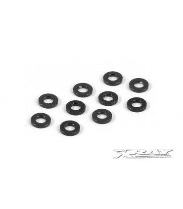 ARANDELAS DE ALUMINIO 3X6X1MM NEGRAS (10)