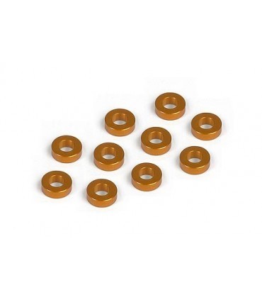ARANDELAS DE ALUMINIO 3X6X2 NARANJA (10)