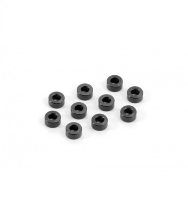 ARANDELAS ALUM. 3X6X3.0MM - NEGRO (10)