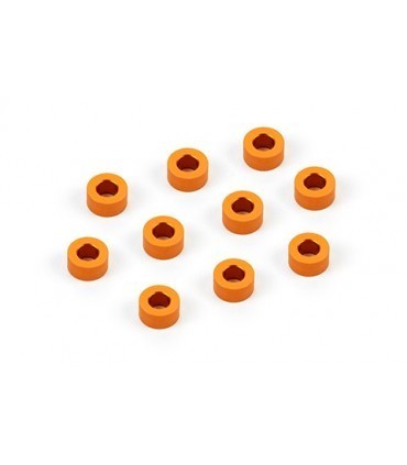 ARANDELAS ALUM. 3X6X3.0MM - NARANJA (10)