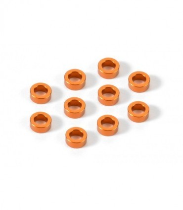 ARANDELA ALU 3x5x2.0MM - NARANJA (10)