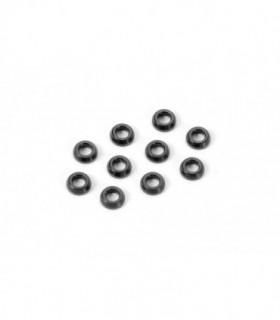 ARANDELA CÓNICA DE ALUMINIO 3X6X2MM - NEGRO (10)