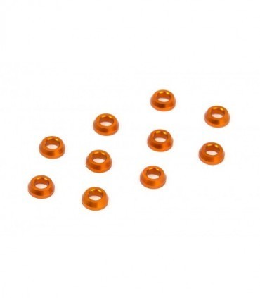 ARANDELA CONICA DE ALUMINIO 3X6X2.0MM - NARANJA (10)