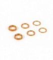 SET ARANDELAS ALU 6.37x8.4MM (0.5MM  1.0MM  2.0MM) - NARANJA