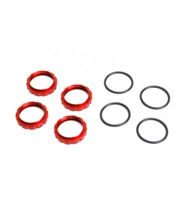 -LIQUIDACION- ANILLOS PRECARGA AMORTIGUADOR A215 - ROJOS (4)