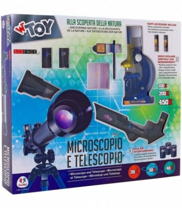 MICROSCOPIO Y TELESCOPIO CON ACCESORIOS