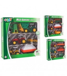 TRACTOR Y ACCESORIOS A FRICCION 3PCS