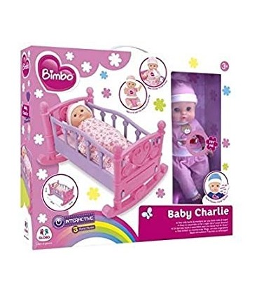 MUÑECA 33CM CON CUNA BABY CHARLIE