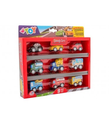 PULL BACK MINI VEHICULOS 9PCS
