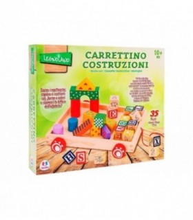 CARRITO DE MADERA CON CUBOS