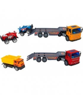 CAMION GRUA CON REMOLQUE Y CARGA