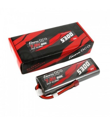 GENS ACE 5300 mAh 7.6V HV 60C HC  WITH T-DEAN-GEA53002S60D20