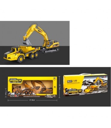 EXCAVADORA + BUMPER HUINA 1611 1/50 ESTATICA