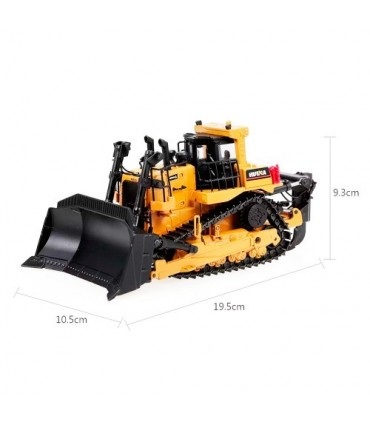 BULLDOZER CON CADENA HUINA 1700 1/50 FULL-METALLICA ESTATICA