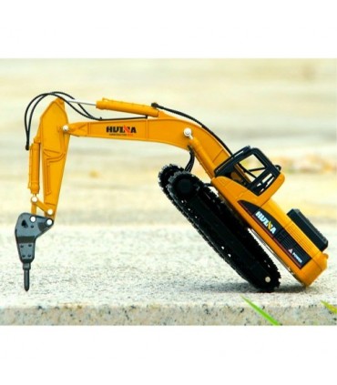 EXCAVADORA CON MARTILLO HUINA 1711 1/50 ESTATICA