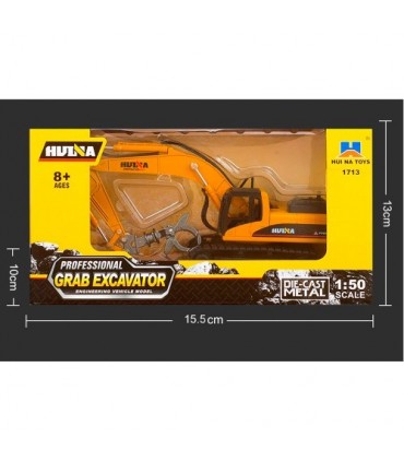 EXCAVADORA CON PINZA HUINA 1713 1/50  ESTATICA