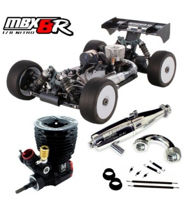 COMBO COCHE 1/8 OFF ROAD MBX8R + MOTOR M5S + ESCAPE COMPLETO 2141
