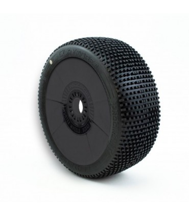 CLAYMORE v2 BUGGY C1 (SUPER SOFT) EN LLANTA NEGRA CON PEGATINAS (2pcs.)