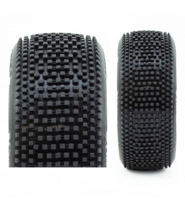 HOT DICE v2 BUGGY C1 (SUPER SOFT) EN LLANTA NEGRA CON PEGATINAS (2pcs.)