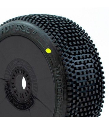 HOT DICE v2 BUGGY C2 (SOFT) EN LLANTA NEGRA CON PEGATINAS (2pcs.)