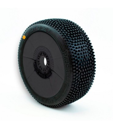 HOT DICE v2 BUGGY C3 (MEDIUM) EN LLANTA NEGRA CON PEGATINAS (2pcs.)