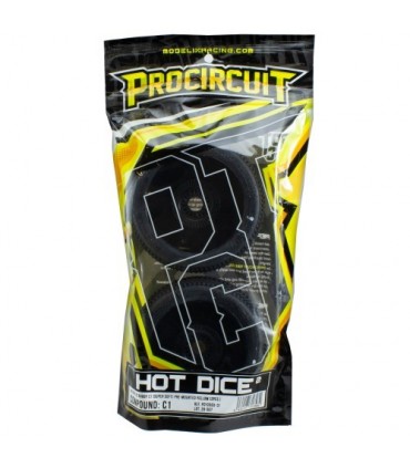 HOT DICE v2 BUGGY C3 (MEDIUM) EN LLANTA NEGRA CON PEGATINAS (2pcs.)