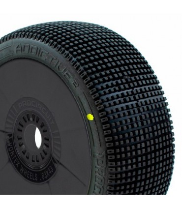 ADDICTIVE v2 BUGGY C2 (SOFT) EN LLANTA NEGRA CON PEGATINAS (2pcs.)