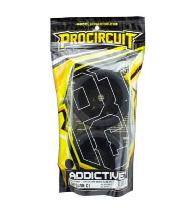 ADDICTIVE v2 BUGGY C2 (SOFT) EN LLANTA NEGRA CON PEGATINAS (2pcs.)
