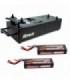 COMBO CAJA ARRANCADORA UNIVERSAL RC PARTS CON 2 BATERIAS 7.4V 4500mAh 60C ULTIMATE RACING.